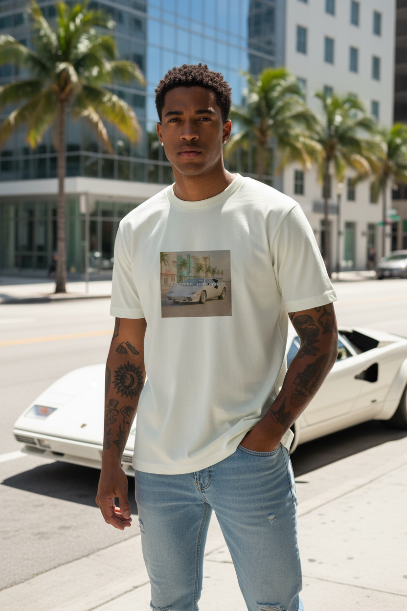 Lambo Ramen - White - Small Print